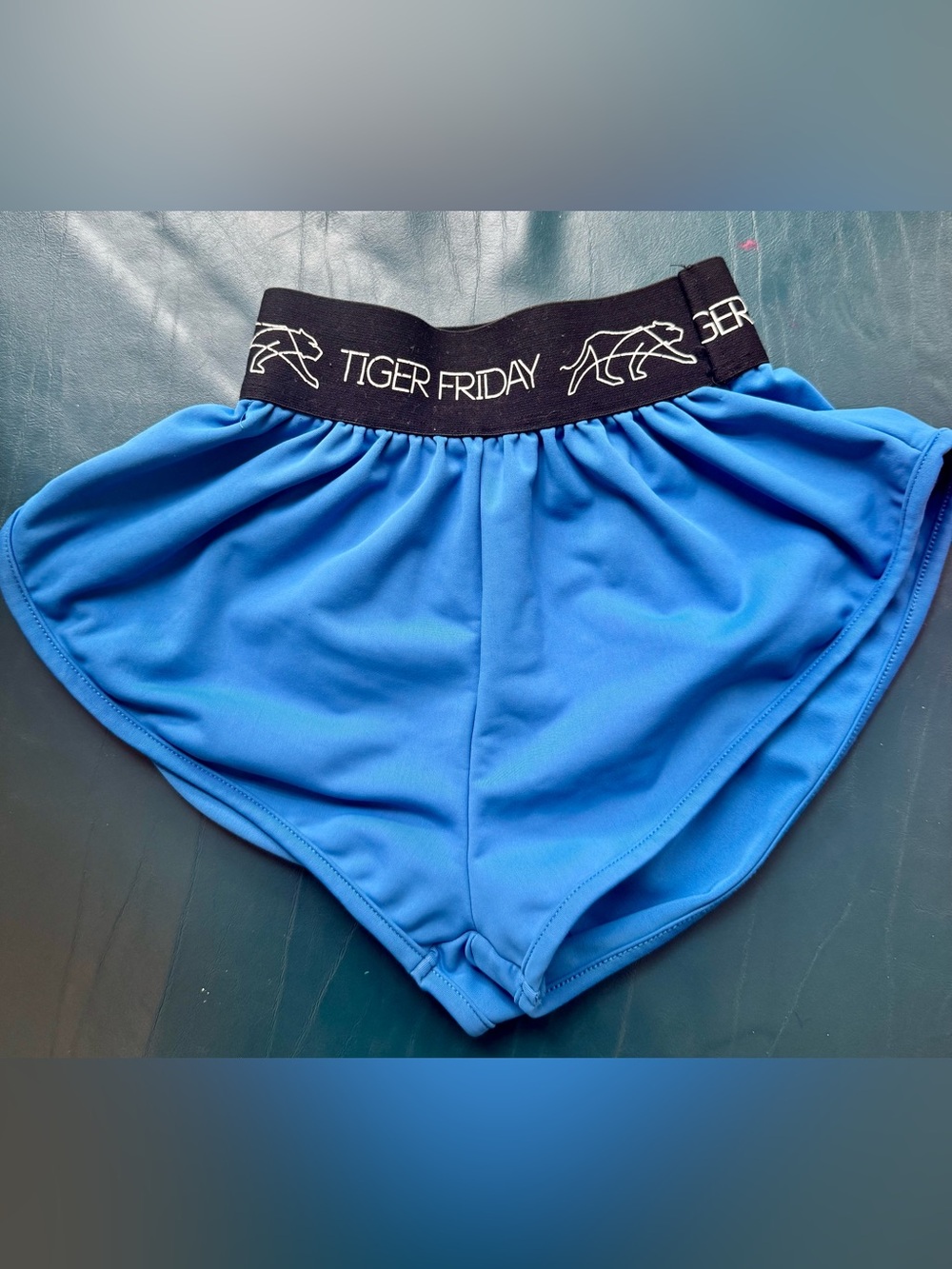 Tiger Friday Girls Blue Sport Logo CS (fits like CM) dance shorts